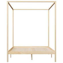 Lasamot Struttura Letto in Legno di Pino con 4 cassetti, Struttura a baldacchino per zanzariera, Staffa per Montante, Adatta per Materasso 180x200 cm (Materasso Non Incluso), Legna Leggera