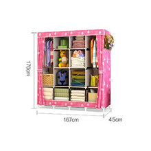 Yuan Ou Armadio Nichiudibile Salvaspazio Guardaroba Camera Letto da Esterno Armadio per Stoffa Non Tessuto Grande Multifunzionale Stoccaggio Antipolvere Camera da Letto Pieghevole 170 * 167 * 45cm 4