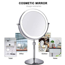 Specchio per Il Trucco Illuminato su Due Lati, Specchio cosmetico da Tavolo ingrandimento 1X 7X con Luce Naturale dimmerabile a 27 LED