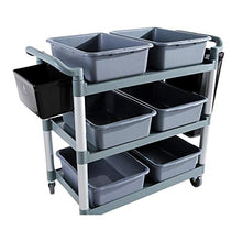 MEI XU Carrelli Di Stoccaggio Carrello portautensili - Albergo di raccolta in plastica spessa Carro raccolta Ciotola Car Collection Car Plate Carrello a tre livelli per il servizio di trasporto Carrel