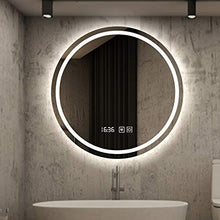 L&ED Specchi da toeletta a Parete Specchio Rotondo da Bagno retroilluminato con Illuminazione a LED, antifog, IP44, Grande