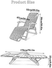 L&B-MR - Sedia a sdraio a gravità zero per giardino, pieghevole, pieghevole, in metallo, resistente, portatile, rilassante, per giardino, giardino, giardino, cortile, spiaggia, campeggio