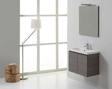 Kiamami Valentina MOBILE BAGNO 60 CM CON DUE ANTE MANHATTAN GRIGIO SOSPESO