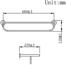 AINIYF Bagno Bagno Doccia Mensola Organizzatore portasciugamani Parete di Installazione in Acciaio Inox 3 Tiers Tower Bar Punch (Dimensioni: 600x220x116mm)
