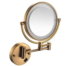 SHY Specchio per Il Trucco con luci, Specchio per Il Trucco Specchio per Il Montaggio a Parete Specchio cosmetico Specchio per Bagno bifacciale Ingrandimento 3X Alimentat