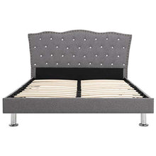 SKM Letto con Materasso Tessuto Grigio Chiaro 120x200cm (38.28kg) Grigio-7190