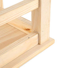 Deryang Sgabello Quadrato Multiuso in Legno, Sgabello in Legno, Bagno Camera da Letto per Soggiorno Lavanderia