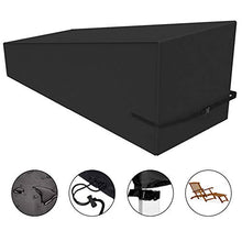 Omabeta Fodera reclinabile Fodera per Sedia da Giardino Fodera per Sedia da Esterno Pieghevole Impermeabile 208x76x79cm Fodera Protettiva per Sedia Nera per la casa