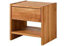 MASSIVMOEBEL24.DE Comodino in Legno faggio Selvatico - Oliato/Natur 40x33x40 TomMe #108