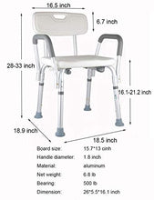 MGMDIAN Sedia da Bagno in Alluminio - Sedia da Bagno Sgabello da Doccia Sgabello da Bagno Vecchio Sgabello da Doccia - Sgabello da Bagno da Donna Incinta Accessori da Bagno