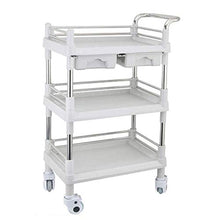 Carrello portatile per uso domestico, 3 strati di carrello portaoggetti per cosmetici di grandi dimensioni con carrello portaoggetti per cassetti carrello medico dentista multifunzione biancoXYQB