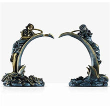 JBNJV Portabottiglie per Vino da banco, portabottiglie per Vino da appoggio, Artigianato, Resistente Resina Premium a Forma di Fata dei Fiori, 25X15,3X33,5 cm