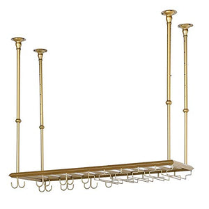 CCFENG Cremagliera del Vino, attaccatura del Supporto di Tazza, Appeso a Testa in Giù Vino Rack, Decorazione Vino Rack Bar, Appendiabiti Vino Europeo (Size : 60 * 35cm)