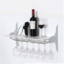 RUXMY Armadietto del Vino Weib-Wine Rack Applicazione della Decorazione della Parete Scaffale in Legno di Pino fissato al Muro, Scaffali galleggianti a Parete retrò Europei per scaffali per calici