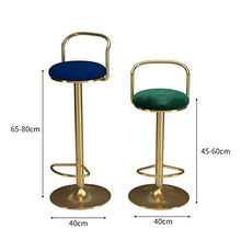 CSQ-Confortevole Inizio Alti sgabelli, Bar Caffetteria Sgabello Girevole Rotonda sede d'oro Staffa Sgabello Decorativo Stabile Base di Schienale Sedia Mobili Decorativi