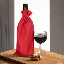 Healifty 10 Set di Sacchi di Vino in Juta con Etichette per La Festa Nuziale Favorisce La Festa E La Degustazione di Vini (Colore Misto)