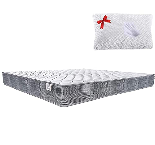 Farmarelax, Kit materasso singolo, 80x190, h19 cm, più cuscino memory in regalo, guanciale in omaggio, antibatterico, imbottitura in fibra ipoallergenica, 100% Made in Italy, Ecokit