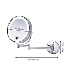 Specchio Specchio Luminoso Parete HD Specchio da Toilette Pieghevole telescopica Portatile Bagno Lente d'Ingrandimento, Specchio da Trucco Ingrandire