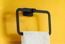 L-YINGZON Asciugamano Rack, cremagliera Mensole for bagno Scaffale Rack appendiabiti bagno tutto quadrato nero anello di fascia alta cremagliera americana cremagliera bagno Portasciugamani Accessori B