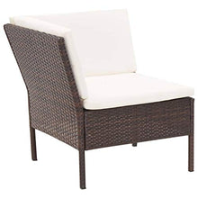 vidaXL Set Divani da Giardino 6 pz con Cuscini Elegante Robusto Sofa Modulare e Tavolino Salotto Arredi per Esterni in Polyrattan Marrone