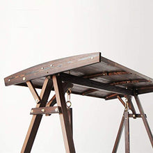 DGHJK Sedia da Giardino in Legno Altalena con Supporto Sedia da Esterno per Esterni Mobili da Esterno Sedia a Dondolo da Esterno Panca Adatta per Patio, Giardino, Bordo Piscina, Balcone