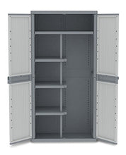 Terry, Jumbo 3900 UW, Armadio da Esterno Interno a Due Ante, Divisorio Verticale, 4 Ripiani Interni. Materiale: Plastica, Dimensioni: 89,7x53,7x180 cm