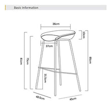 TopJiä Moderne Corteccia Sgabelli da Bar,75cm Seggiola da Bar,Ferro Bar Seggiolone,Cadere Utilizzare Girevole Sedia,per Cucina Bar caffè,portante di Carico 150kg