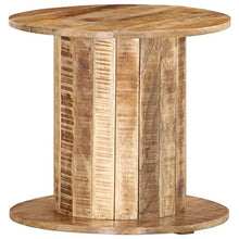 vidaXL Tavolino Rotondo 50x50x46 cm in Legno Massello di Mango Grezzo