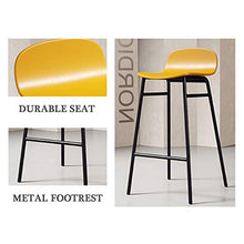 MYAOU Sgabelli da Bar Sedia da Bar in plastica Ecologica Sedie da Bar per Colazione Sedie da bancone da Cucina Gambe in Metallo Sgabelli da Bar Sgabelli Alti con schienali e poggiapiedi 65 cm / 75 cm