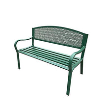 panchina per il tempo libero in metallo per uso domestico, panchina per parco all'aperto con schienale cavo con struttura in ghisa, panchina decorativa per terrazza con portico per mobili da esterno