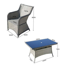 HLZY Tavolo in Vimini in Rattan mobili in Patio e Set Sedia, Patio Mobili da Giardino Tavolo e sedie Set Patio Conservatorio Indoor Outdoor per Garden Outdoor Piscina