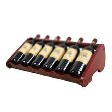 ASDFY Scaffale per Vino Rosso Classico in Legno massello Portabottiglie Indipendente da 6 Bottiglie Portabottiglie da Cucina Bancone da Bar Espositore per Vino
