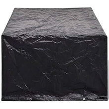 Lechnical Pratico Set di 2 Fodere per mobili da Giardino, Fodera per mobili da Giardino in polietilene Nero, Set 2 Pezzi 180 x 140 x 90 cm (Lunghezza x Larghezza x Altezza) -con 8 Fori