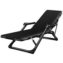 SHUAIIJUAN Sedia per il tempo libero domestico Pieghevole Poltrona reclinabile con cuscini da giardino Sdraio Sedia da giardino campeggio Patio Lounge Poltrone Poltrona Garden Beach Pool Relaxer - Ner