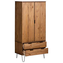 Tidyard Armadio Armadietto con 2 Cassetti e 1 Ampio Scomparto per Camera da Letto Salotto Salone Ingresso 76,5 x 53 x 196 cm