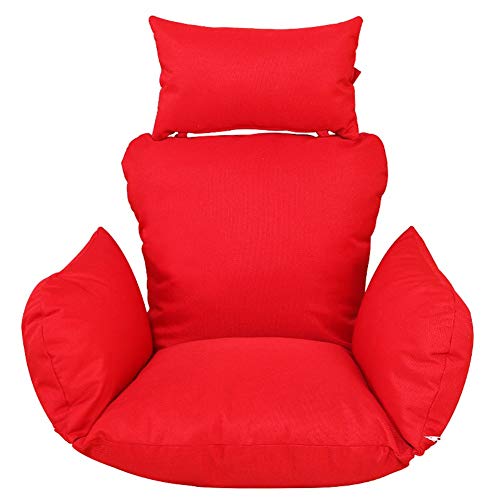 YAYONG Cuscino Sedile Altalena Nest Spesso Impermeabile Lavabile Appeso Uovo Amaca Cuscini per Sedie Rosso (Solo Cuscino)