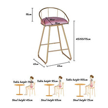 GYPPG Sgabello Bar con Struttura in Metallo Robusto alla mocon Seduta Imbottita Rosa - Altezza Pub - Sgabelli Bar Moderni con Gambe Dorate Sedie Pranzo