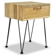 vidaXL Comodino 40x30x50 cm in Legno Massello di Teak Cassettiera Mobiletto