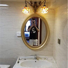 AJH Specchi da Bagno Specchio da Parete Specchio per Trucco da Trucco Specchio da Bagno a Parete Specchio da Bagno Ovale con Cornice in ABS Specchio Decorativo impermeabi