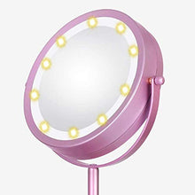 Specchio per Il Trucco, specchi per Il Trucco da Bagno con Piano Luminoso da Tavolo ingrandimento 3X, Specchio Regolabile in Altezza, Specchio per Il Trucco di Bellezza
