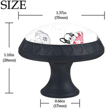 Carlino Bulldog francese Pomelli per Porta Set di 4 Pomelli per Mobili Manopole per Cassetti Cucina Armadio Vetro