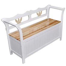 GOTOTOP Baule da Giardino Impermeabile,Cassapanca per Esterni,Panchina con i Braccioli Curvi, Lavorati a Mano, Legno massello di Abete, Compensato,126 x 42 x 75 cm