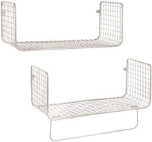hhkty Set da 2 Pezzi di mensole a Parete □ Deposito a Muro for cucine, bagni, Locali Locali e Altro □ Scaffalatura del Bagno con Asciugamani □ Argento Opaco (Color : Satin)