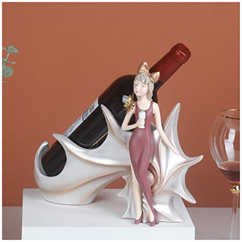 Portabottiglie da appoggio Conch Ragazze Wine Rack controsoffitto Wine Rack Governo del vino del contatore del vino del supporto della cremagliera e deposito personalizzata ornamenti decorativi Portab