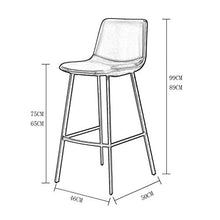 ZINIUKEJI Sgabelli da Bar con poggiapiedi e Gambe in Metallo, sgabelli Alti Cucina Moderna, Bar, Balcone, Ecopelle