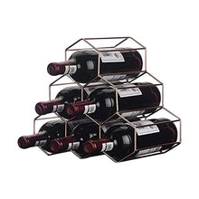 Dongyd Wine Rack Houseware 6 Bottiglie Di Vino Della Cremagliera Del Banco Di Mostra Decorazioni Metallo Creativo Della Tazza Del Vino Holder Calice Rack