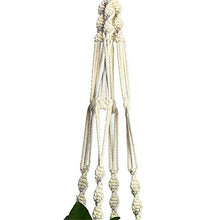 MICROSHE Macrame Plant Hanging Planter Set Appendiabiti da Terra per Esterno con fioriera in Cotone per Esterni (Colore : Beige, Dimensione : Set of 3)