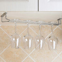 Portabottiglie Vino Wine Rack Portabicchieri da Vino Wine Glass Rack in Acciaio Inox sotto pensile del Gancio Calici Capovolto Vino mensola di Vetro for la Barra Kitchen