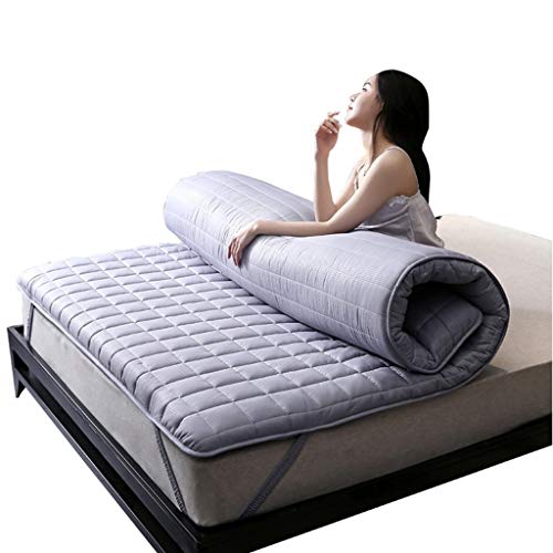 Ammorbidisce Il Materasso e la Trapunta Imbottita del Pad Spugna Imbottita del dormitorio dello Studente Domestico a Prova di Smash (Color : Gray, Size : 180×200cm)