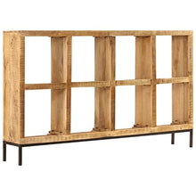 vidaXL Legno Massello di Mango Credenza Solida con 8 Vani Rialzata Design Lineare Colore Naturale Resistente Buffet Madia Mobile Cucina 160x25x95 cm
